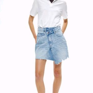 H&M Wrapover Waist Denim Skirt