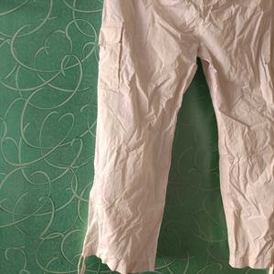 White Cargo Pant