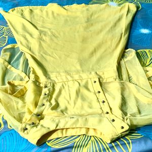 Mustard Yellow Designer Dress(Back Design 👌🏻)