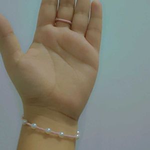 Fancy White Beads Bracelet