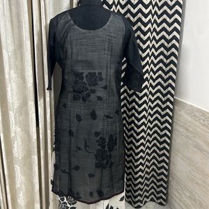 Handwork Jacket With Cotton Kurta