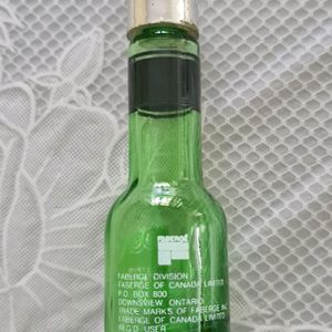 Vintage Empty Faberge Brut mini glass Bottle