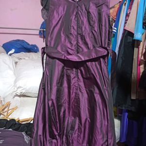 Short Purple Frock Tie Dress