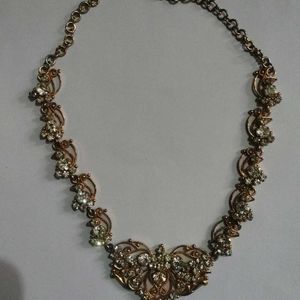 Traditional Look Gold Plated Covering Necklace