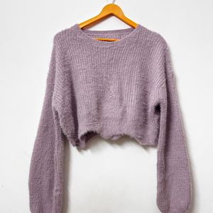 Lavender Crop Sweater