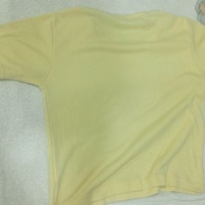 ONER Yellow Ribbed Stretchable Crop Top