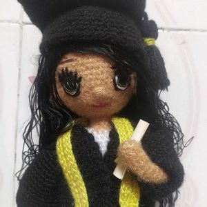 Handmade Crochet Graduation Doll