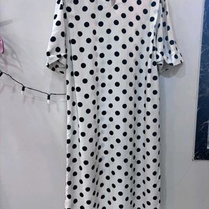 White Polka Dress