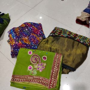 3 New Saree Combo Sale