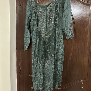 Party Wear Suit With Full Cut Dana Work