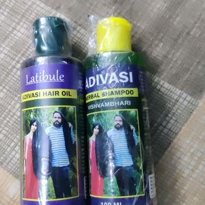 Pack Of 2 Adivasi Herbal Shampoo & Advasi Hair Oil