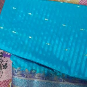 Very Beautiful Blue Purple Combination Saree