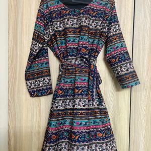 Multicolour Knee Length Dress