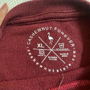 Burgundy Sweatshirt Top