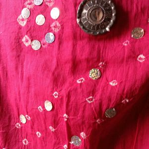 Pink Bandhni Dupatta