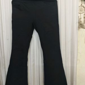 Black Flared Leg Trousers