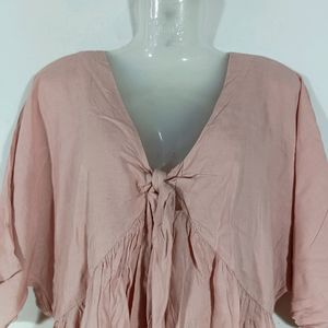 Peach Plain Casual Top (Women)