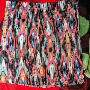 Multicolored Cute Mini Skirt