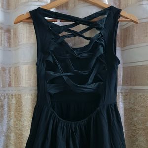 Sexy Backless Black Dress - Nameless