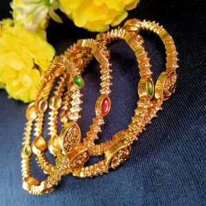 Premium quality Lakshmidevi Kudan  Stone Bangles