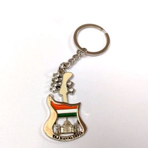 New Guitar Shaped Flag Keychain