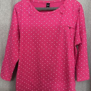 Splash Pink Top With Polka Dots