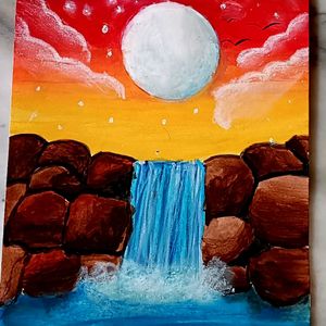 Waterfall  Painting.