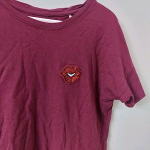 Women's Crop Tshirt Red