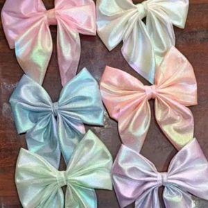 Beautiful Shimmery Multicolored Bows (6)