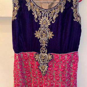 Pink & Gold Designer Kurta Lehenga ✨