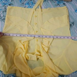 New Georgett  Yellow Women Top