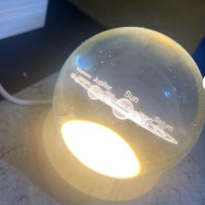 3D Galxy Crystal Ball Night Light - Bedroom Decor