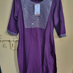 Wine Kurta Set With Plazzo