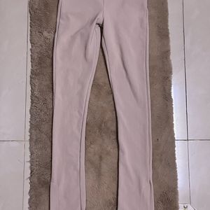 Zara Stretch Leggings With Slit At Hem