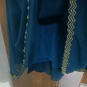 Beautiful Dress Long Kurti With Skirt Dupatta