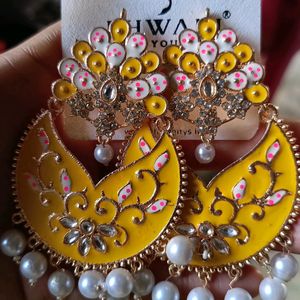 Yellow Chand Earrings