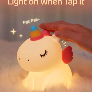 Unicorn Design Cute Silicone Night Light