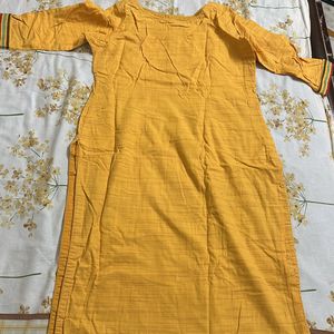 Mustard Kurta Set