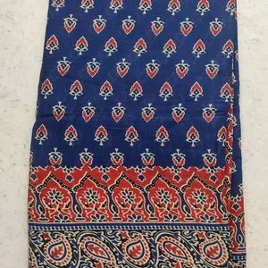 Ajrakh Print Beautiful Saree