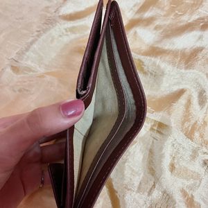 mini brown leather wallet