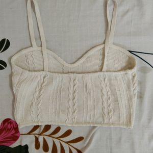 Zara Knitted Design Crop Top