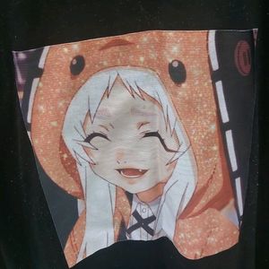 oversized anime print t shirt