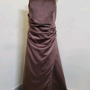 Plus Size Satin Gown