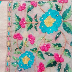 Beautiful Organza Phulkari Dupattaa