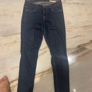 Zara Blue Mid Waist Denim Jeans