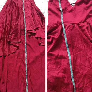 Brand New ( Shein) Red Satin  High Low Dress