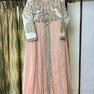 PEACH & WHITE GOWN SET