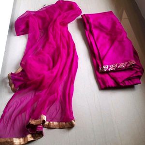 Pink Anarkali set