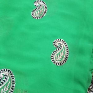 Green Colour Saree 🥻