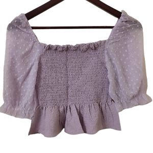 Levender Cute Ruffle Top (Women's)